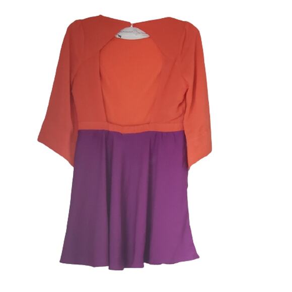 2 For $5 Sale Karlie Open Back Orange & Purple Dress  Size M - Picture 9 of 10